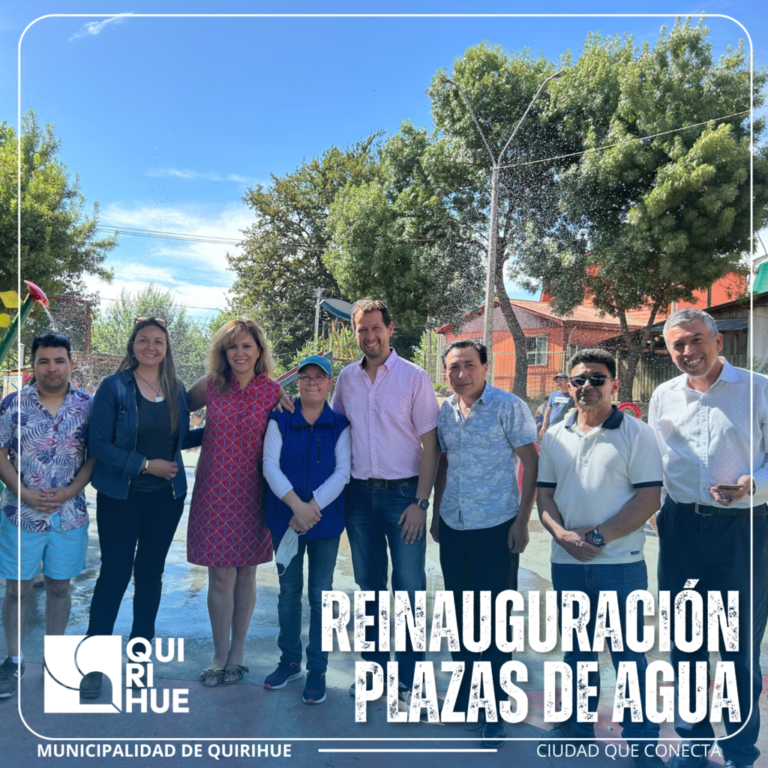REINAUGURACIÓN DE LAS PLAZAS DE AGUA: PRIMERA ACTIVIDAD DEL ANIVERSARIO 276° DE QUIRIHUE