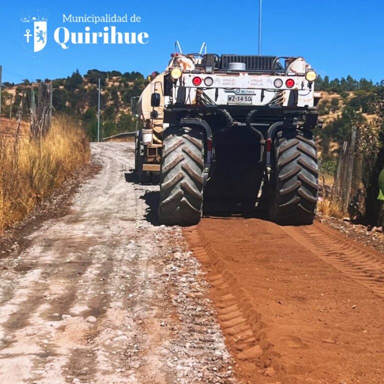 MEJORAMIENTO DE CAMINOS CON CUESTAS EN QUIRIHUE DE PARTE DE VIALIDAD